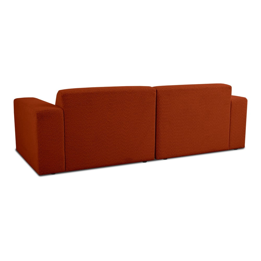 Ceglasta sofa z materiału bouclé 228 cm Roxy – Scandic