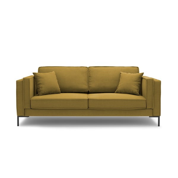 Żółta sofa Milo Casa Attilio, 160 cm