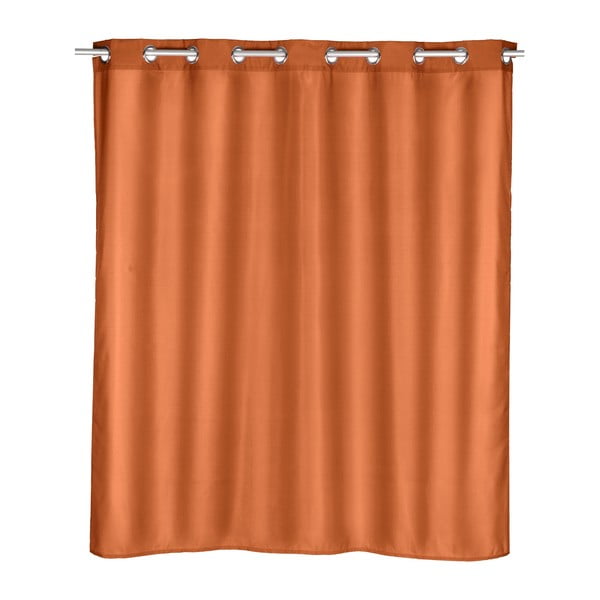 Pomarańczowa zasłona prysznicowa Wenko Comfort, 180x200 cm