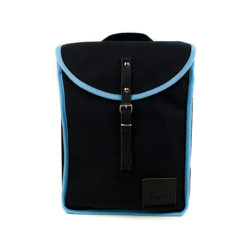 Czarny plecak z jasnoniebieskim detalem Mödernaked Blue Heap