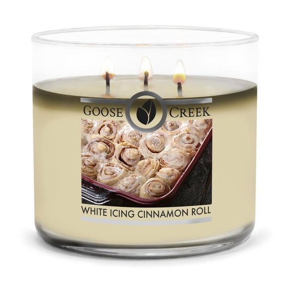Świeca zapachowa Goose Creek White Icing CInnamon Roll, czas palenia 35 h