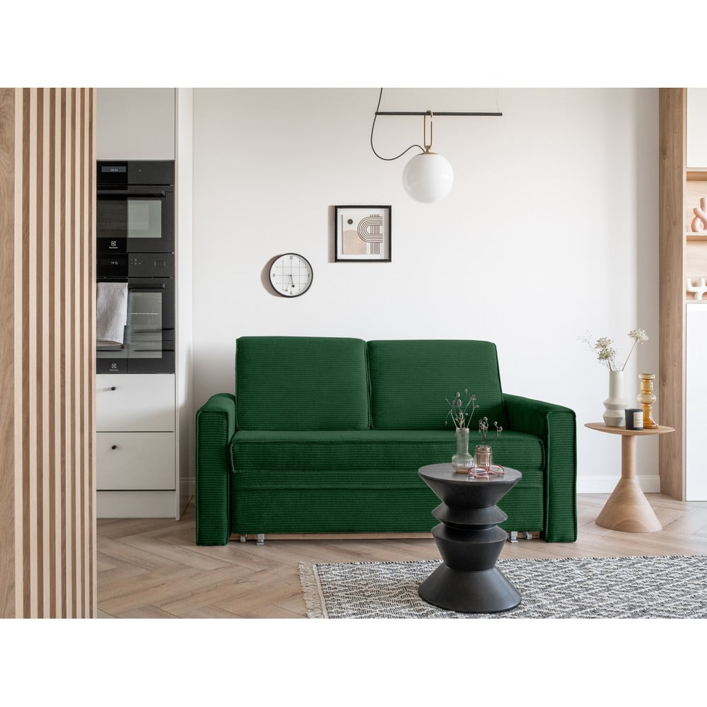 Ciemnozielona rozkładana sofa 168 cm Lucky Lucy – Miuform