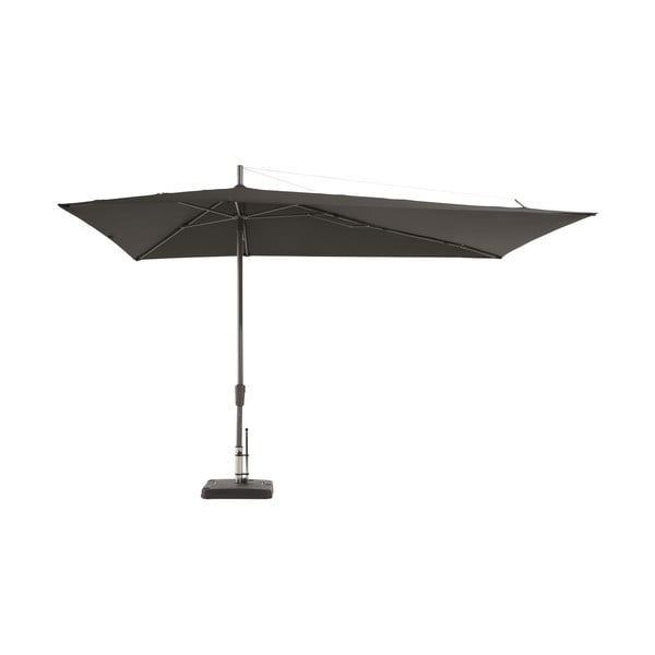 Szary asymetryczny parasol ogrodowy Madison Asymetriq, 360x220 cm