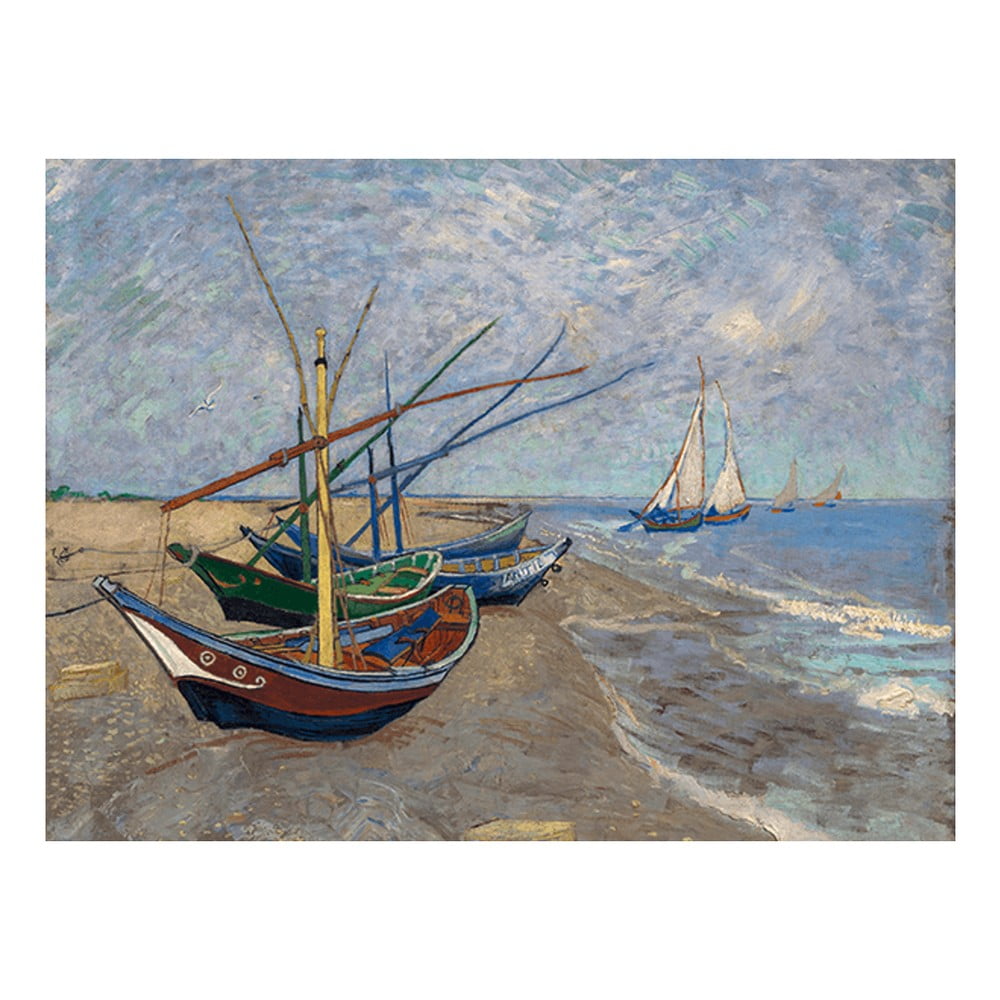 Reprodukcja obrazu Vincenta van Gogha – Fishing Boats on the Beach at Les Saintes–Maries–de la Mer, 40x30 cm