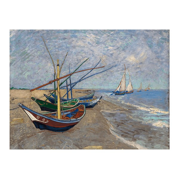 Reprodukcja obrazu Vincenta van Gogha – Fishing Boats on the Beach at Les Saintes–Maries–de la Mer, 40x30 cm