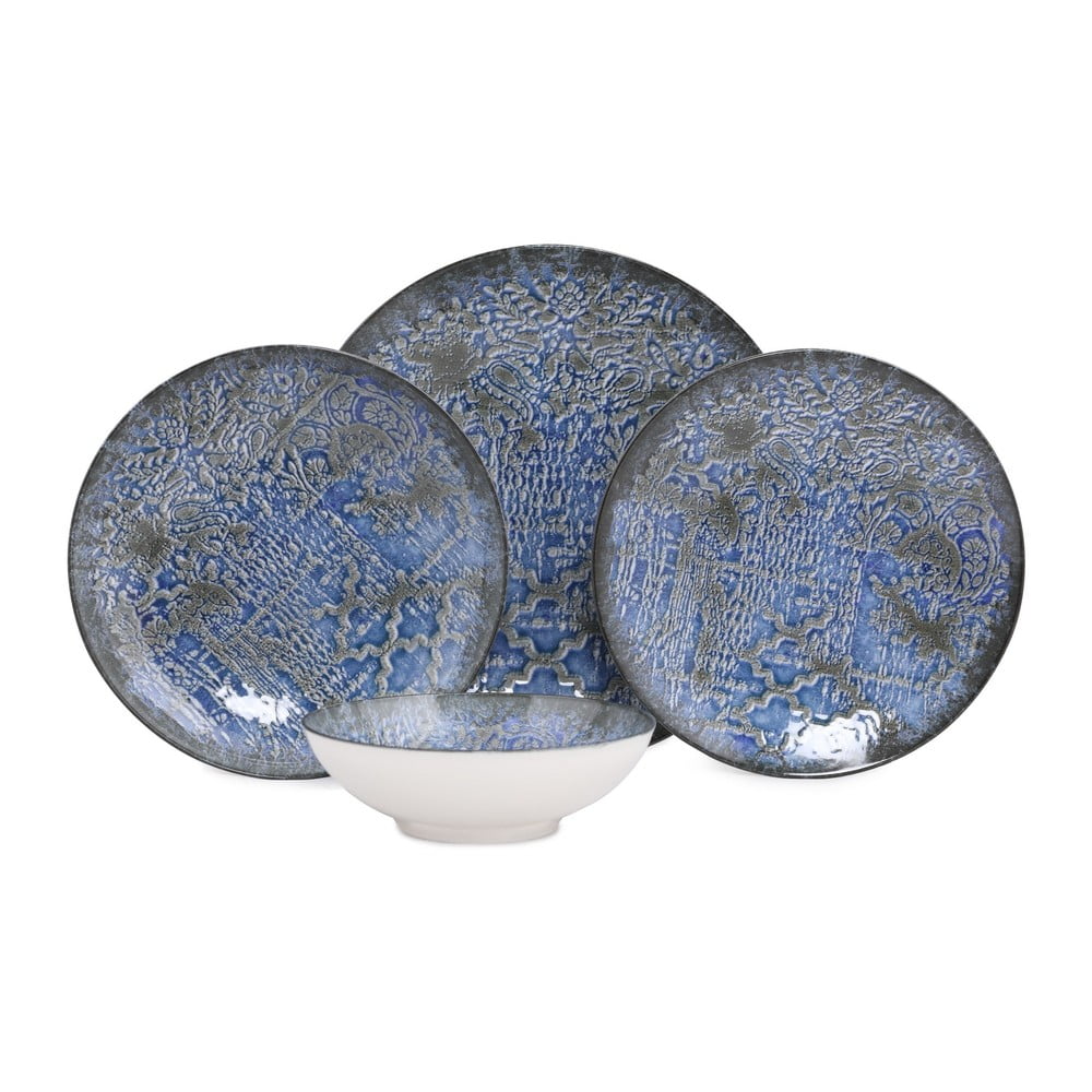 24-częściowy zestaw porcelanowych naczyń Güral Porselen Ornaments