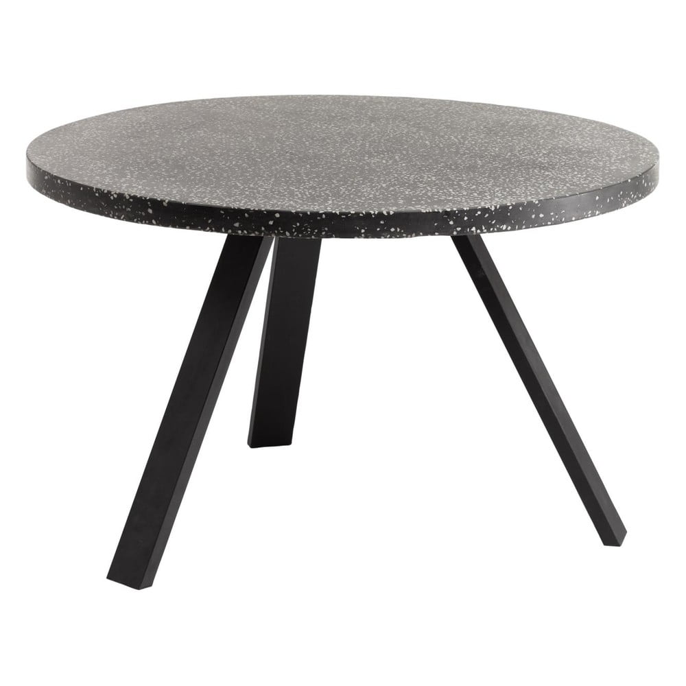 Czarny stół Kave Home Shanelle, ⌀ 120 cm