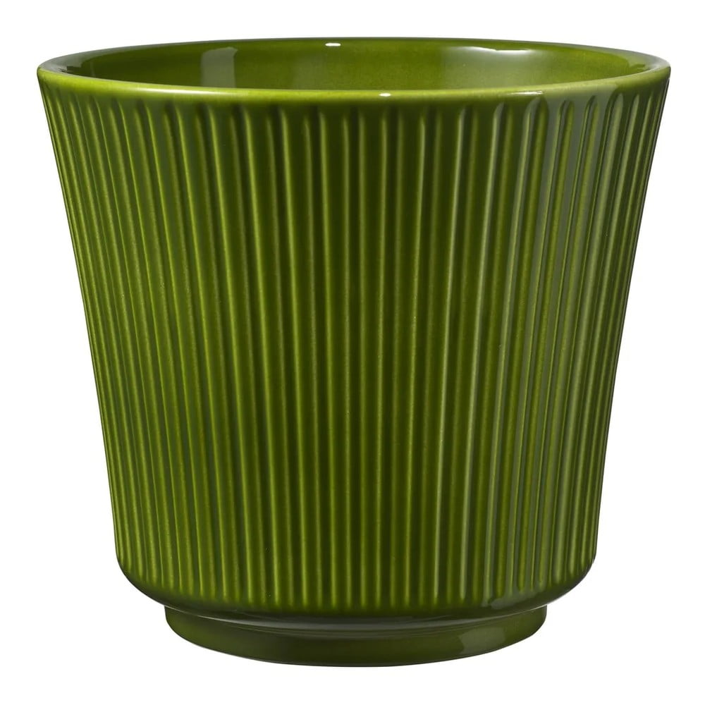 Zielona ceramiczna doniczka Big pots Gloss, ø 12 cm
