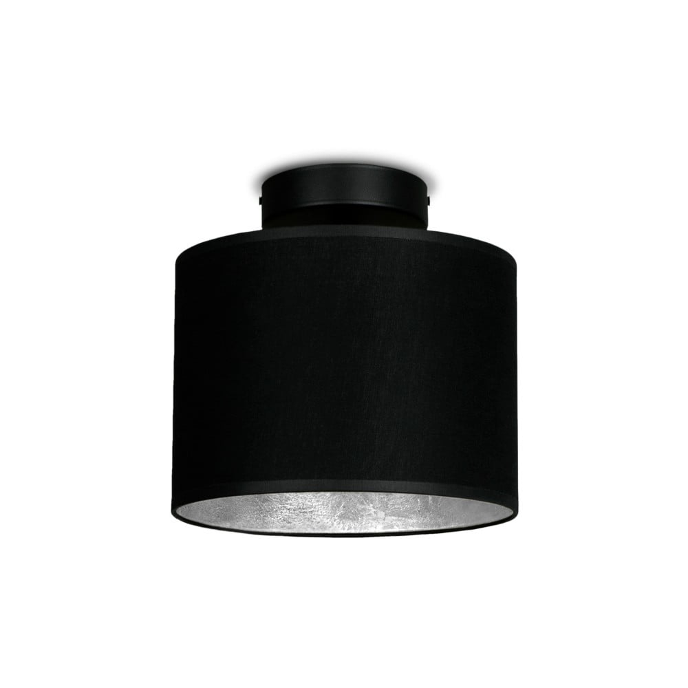 Czarna lampa sufitowa z detalem w srebrnym kolorze Sotto Luce MIKA Elementar XS CP, ⌀ 20 cm