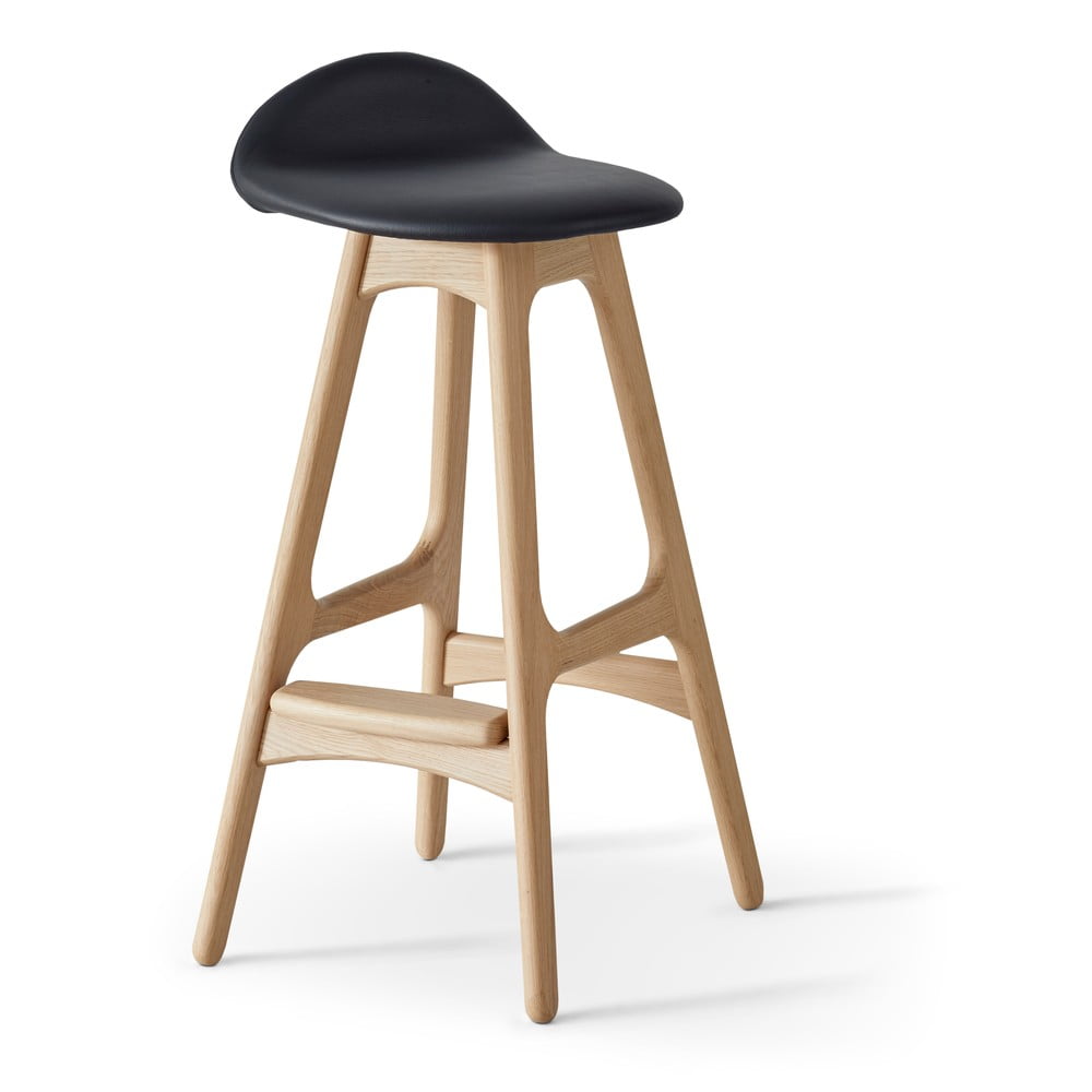 Zdjęcia - Krzesło BUCK Skórzany hoker obrotowy 79 cm  – Hammel Furniture naturalny,czarny 