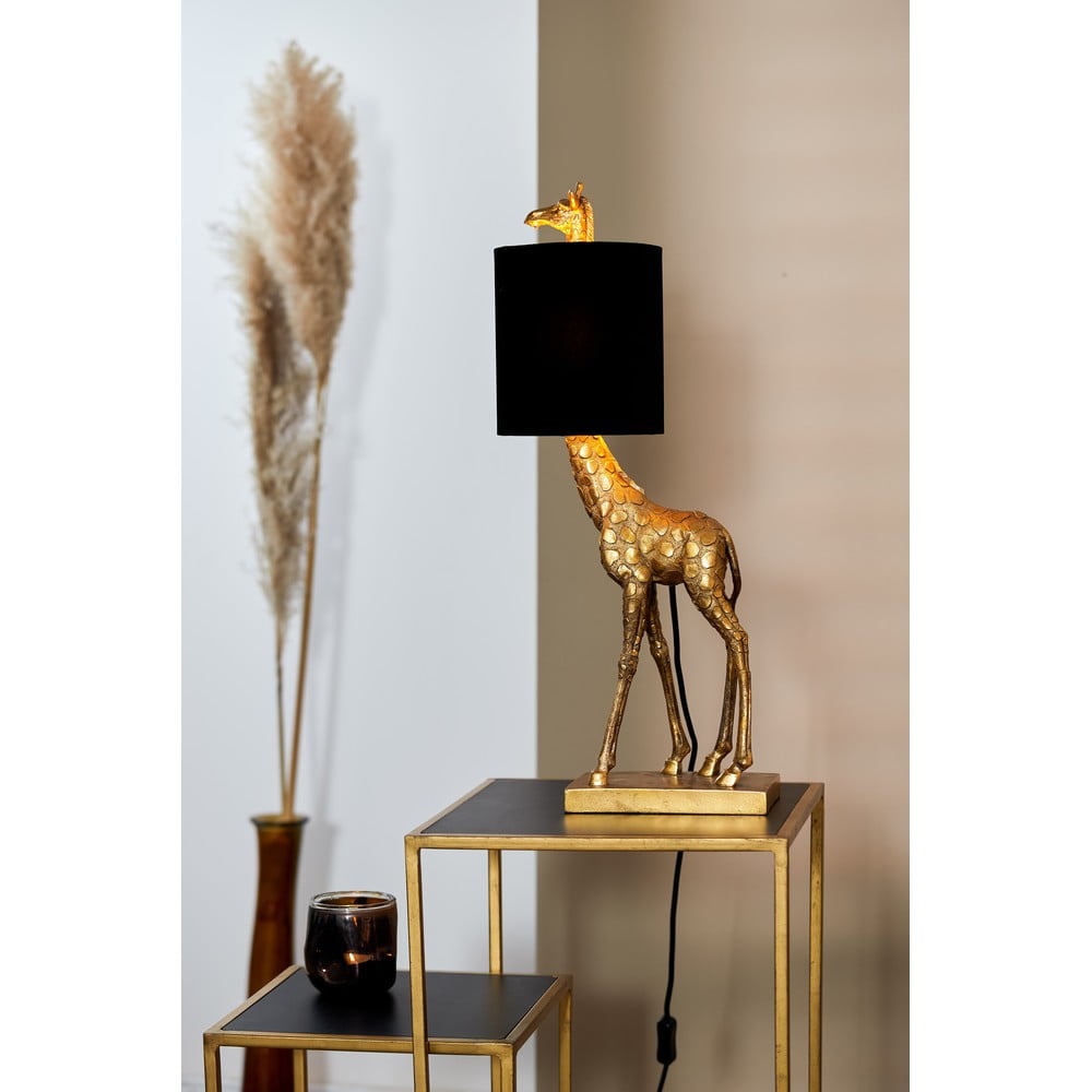 Czarno-brązowa lampa stołowa (wysokość 61 cm) Giraffe – Light & Living