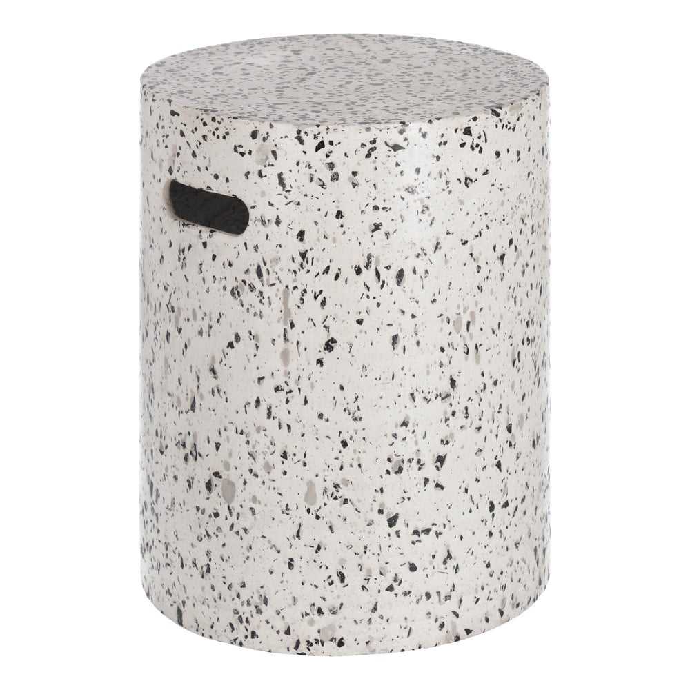 Biały betonowy stolik Kave Home Jenell, ⌀ 35 cm