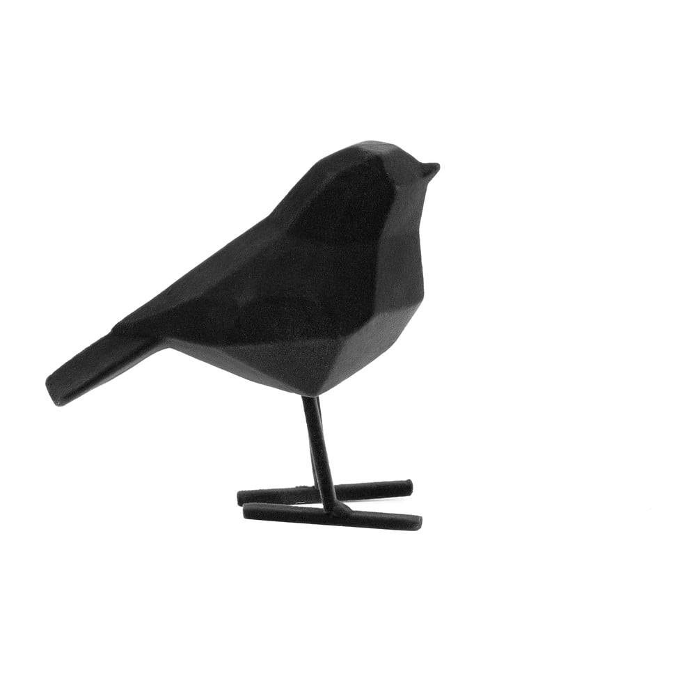 Czarna figurka dekoracyjna w kształcie ptaszka PT LIVING Bird, wys. 13,5 cm