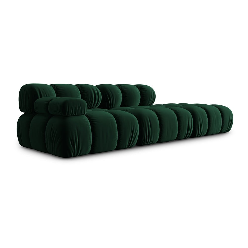 Zielona aksamitna sofa 282 cm Bellis – Micadoni Home