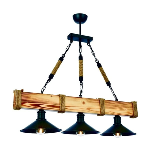 Lampa wisząca z drewna grabu Kütük Yanık