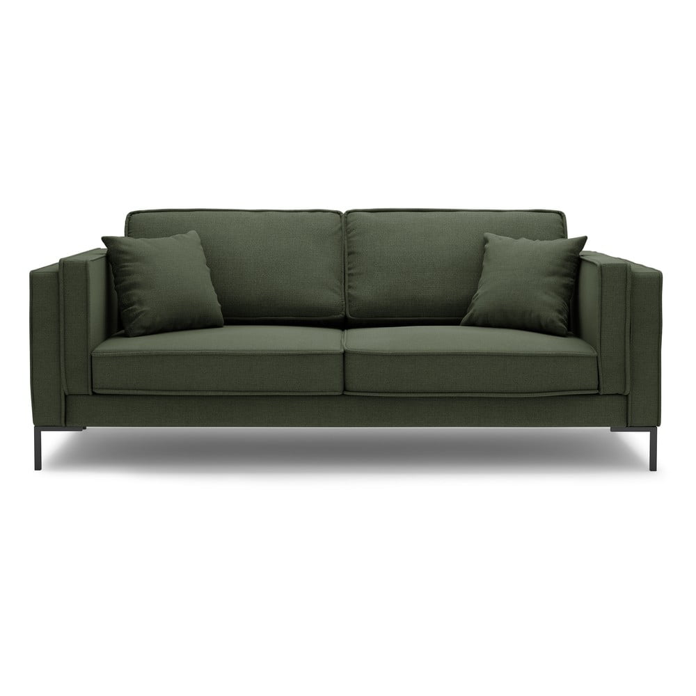 Ciemnozielona sofa Milo Casa Attilio, 160 cm