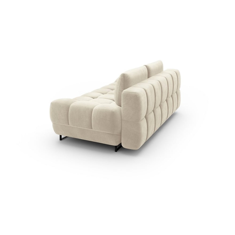 Beżowa 3-osobowa sofa rozkładana z aksamitnym obiciem Windsor & Co Sofas Cirrus