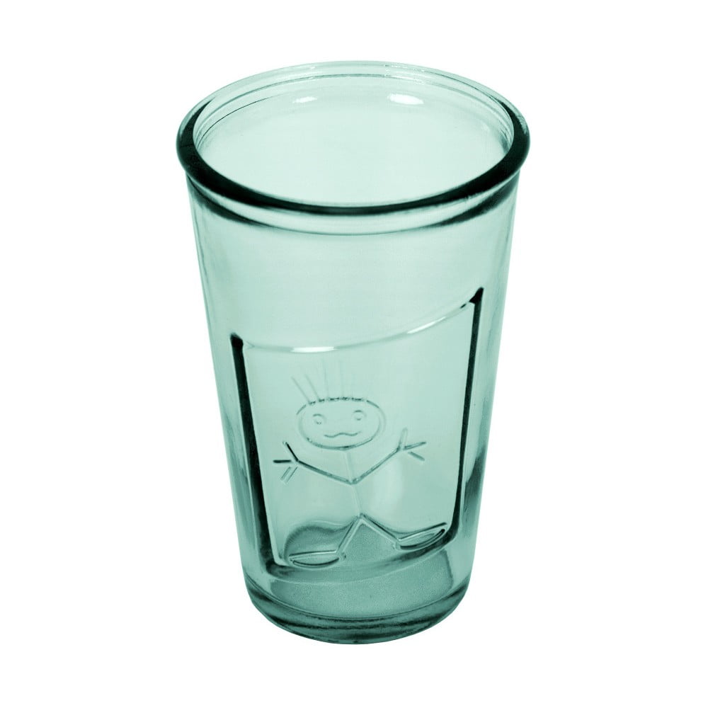 Zielona szklanka ze szkła z recyklingu Ego Dekor Chłopiec