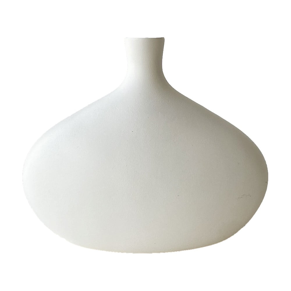 Biały ceramiczny wazon Rulina Platy, wys. 20 cm