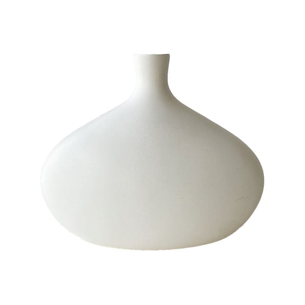 Biały ceramiczny wazon Rulina Platy, wys. 20 cm