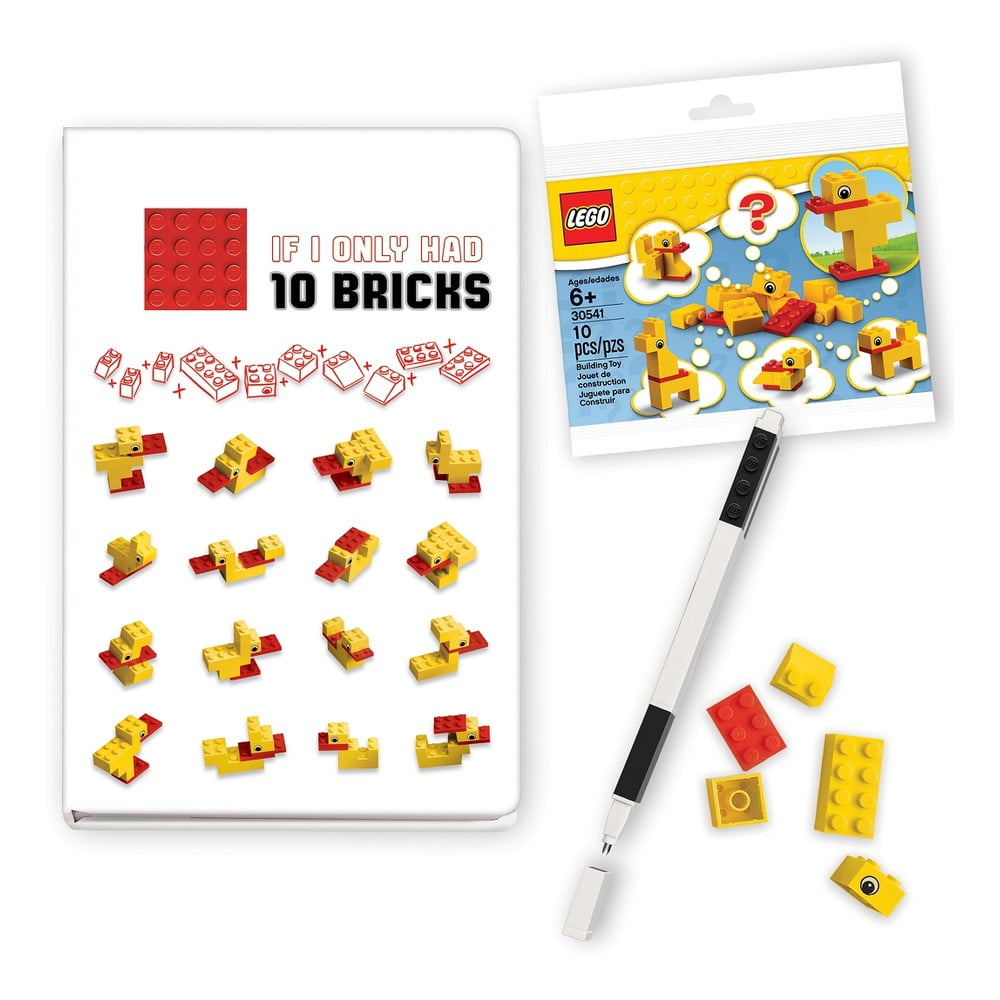 Zestaw notatnika, długopisu i zabawki LEGO® Stationery Classic Ducks