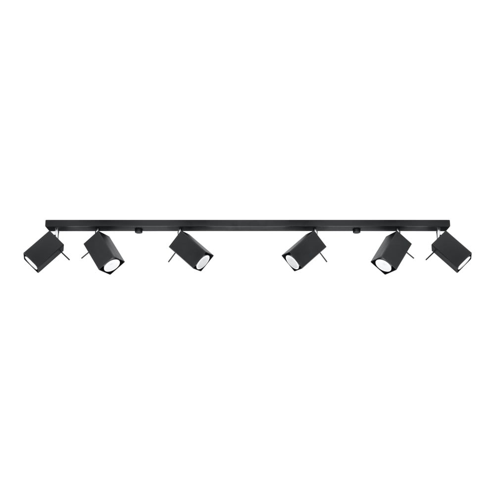 Czarna lampa sufitowa Nice Lamps Toscana 6L