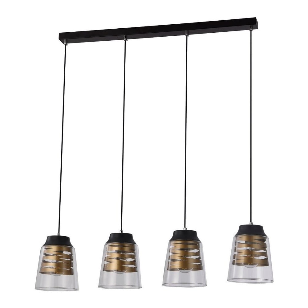 Фото - Люстра / світильник Candellux Czarna lampa wisząca ze szklanym kloszem 15.5x84 cm Fresno –  Lighting czarny 