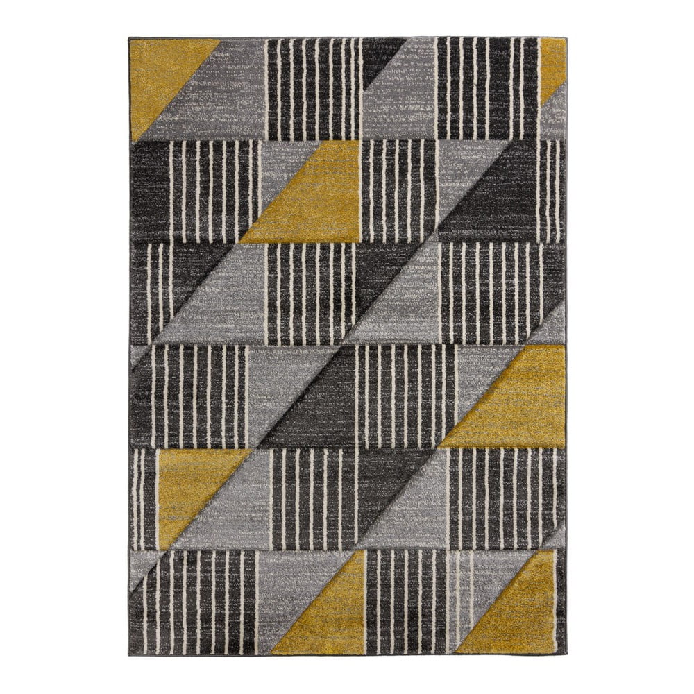 Szaro-żółty dywan Flair Rugs Velocity, 120x170 cm