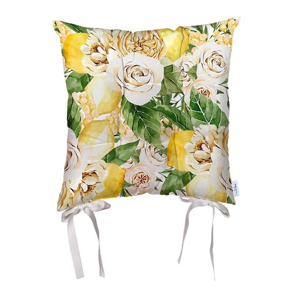 Poduszka na krzesło z mikrowłókna Mike & Co. NEW YORK Spring Flowers, 43x43 cm