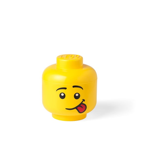 Żółty pojemnik w kształcie głowy LEGO® Silly, ⌀ 16,3 cm