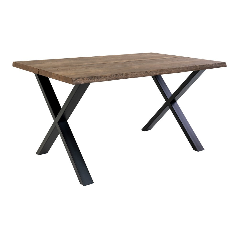 Stół z blatem z litego dębu House Nordic Toulon Smoked, 140x95 cm