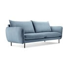 Jasnoniebieska aksamitna sofa Cosmopolitan Design Vienna, 160 cm