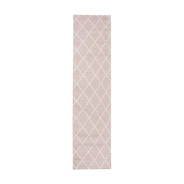 Różowy chodnik Floorita Lattice, 60x150 cm
