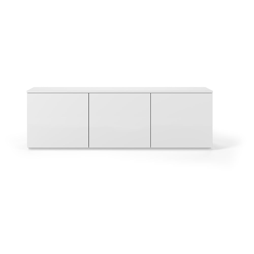 Biała szafka pod TV z matowym białym blatem TemaHome Join, 180x57 cm
