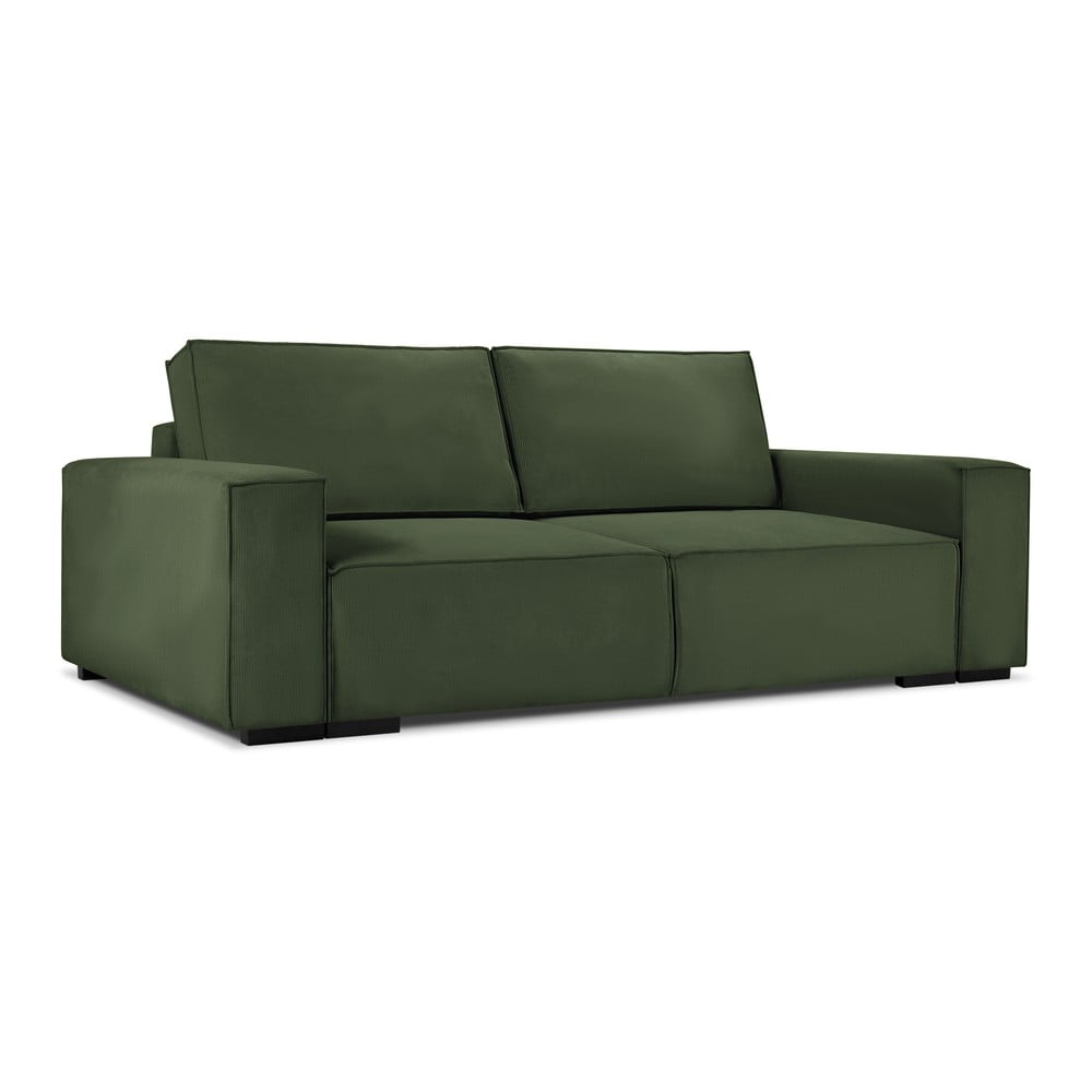 Zielona sztruksowa rozkładana sofa Mazzini Sofas Azalea