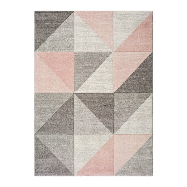 Różowo-szary dywan Universal Retudo Naia, 140x200 cm