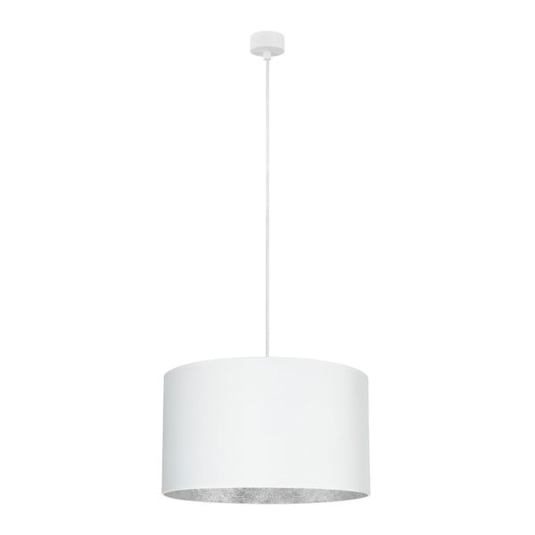 Biała lampa wisząca z wnętrzem w srebrnej barwie Sotto Luce Mika, ⌀ 50 cm