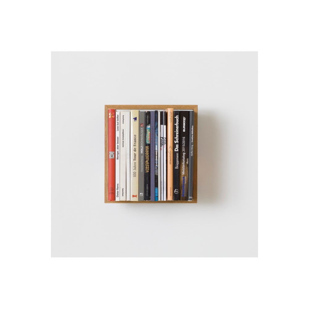 Półka na książki z drewna dębowego das kleine b b7, 34x32 cm