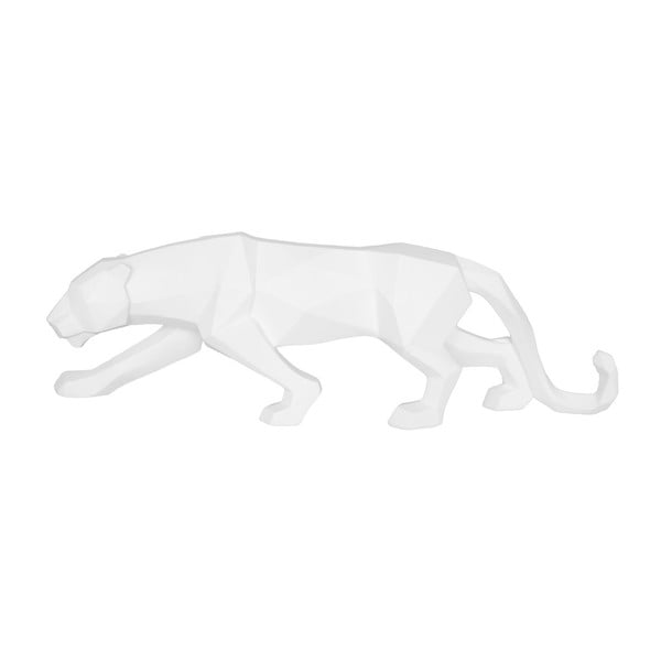 Matowa biała figurka w kształcie pantery PT LIVING Origami Panther