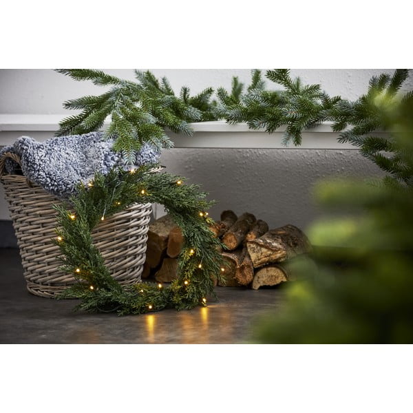 Świąteczny wieniec z żarówkami LED Star Trading Thuja, ø 40 cm