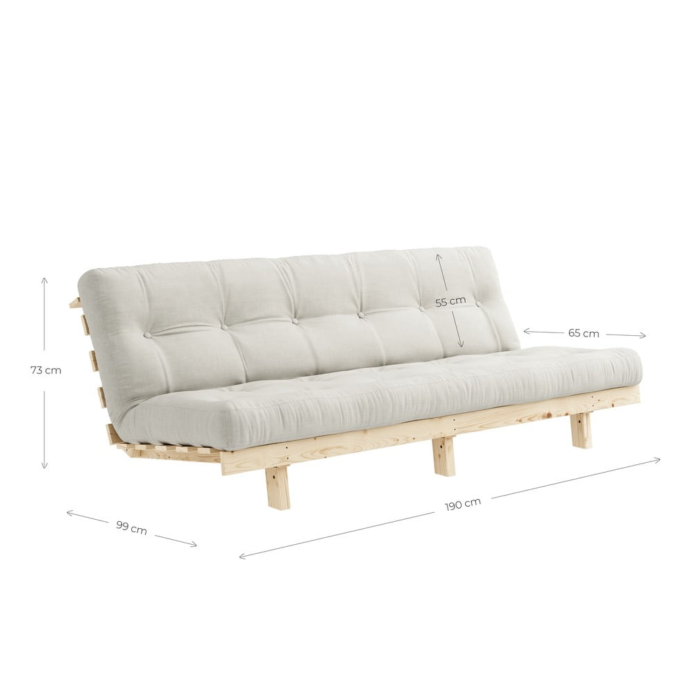 Sofa rozkładana Karup Design Lean Raw Beige