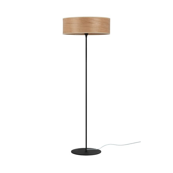Lampa stojąca z kloszem z drewna wiśniowego Sotto Luce TSURI XL