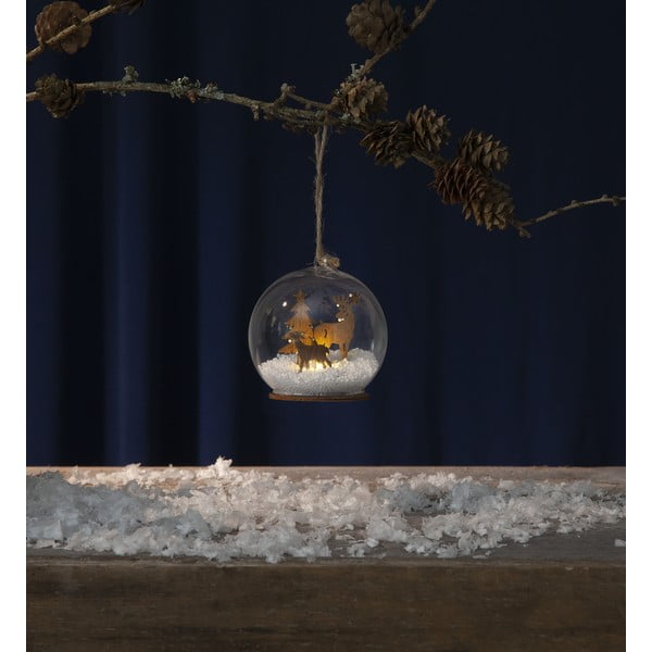 Świąteczna wisząca dekoracja LED Star Trading Fauna, ø 8 cm
