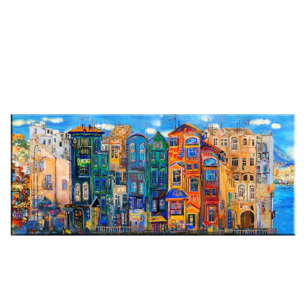 Zdjęcia - Obraz Colorful  Tablo Center  Houses, 140x60 cm kolorowy 
