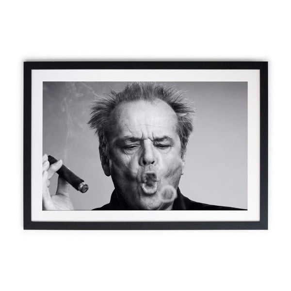 Czarno-biały plakat Little Nice Things Jack Nicholson, 40x30 cm