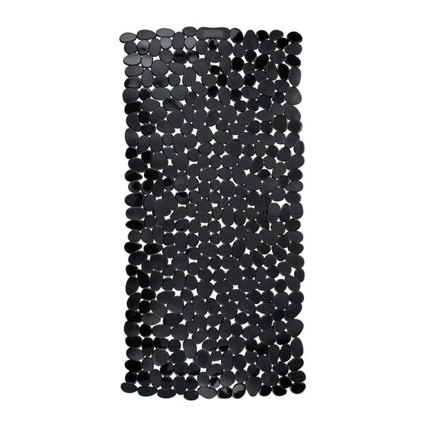 Czarna antypoślizgowa mata prysznicowa Wenko Paradise, 71x36 cm