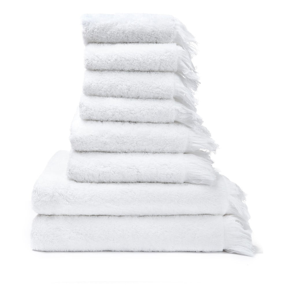 Zestaw 8 białych ręczników ze 100% bawełny Bonami Selection
