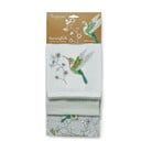 Zestaw 3 szarych bawełnianych ścierek Cooksmart ® Hummingbirds