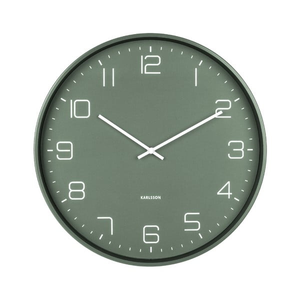 Zielony zegar ścienny Karlsson Lofty, ø 40 cm