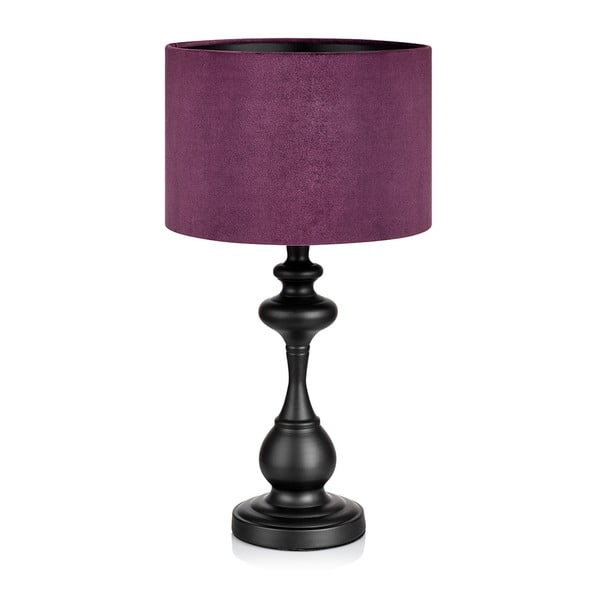 Czarno-fioletowa lampa stołowa Markslöjd Connor